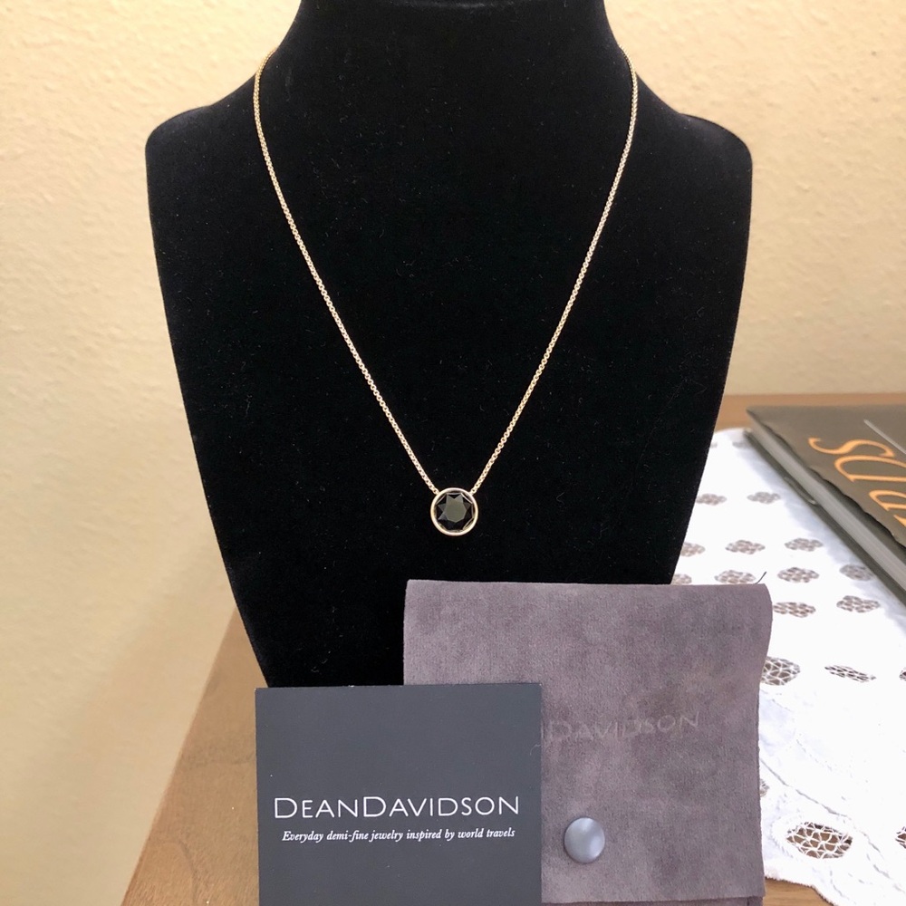 Dean Davidson Knockout Black Onyx Necklace 22K Plated Yellow Gold